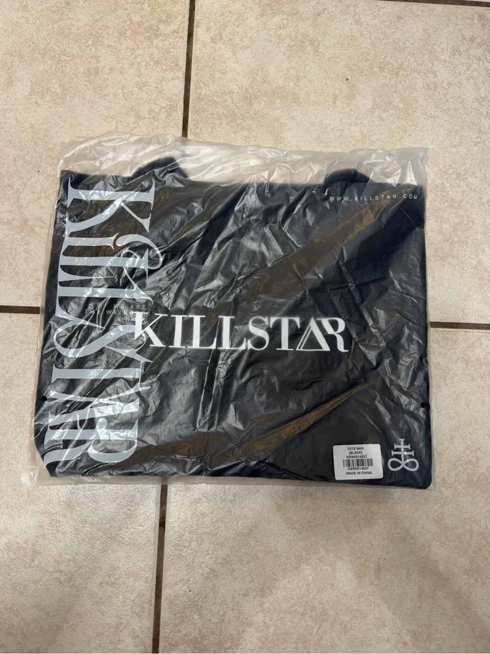 Killstar Black Logo Tote Bag Goth Alternative Oversized Shopper